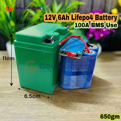 12V 6Ah LiFePO4 Rechargeable Battery Pack2y | Long-Life Lithium Iron Phosphate Pack