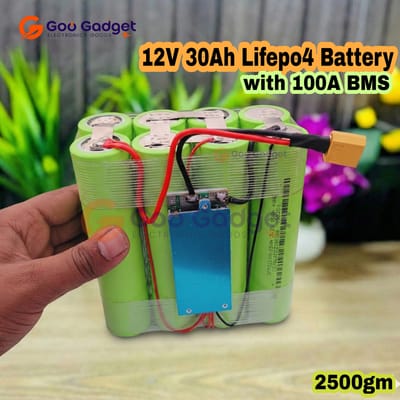 12.8V 30Ah LiFePO4 Battery Pack | 100A BMS | Heavy-Duty Power Pack