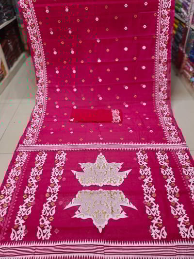 প্রিমিয়াম হাফসিল্ক শাড়ি - Image 4