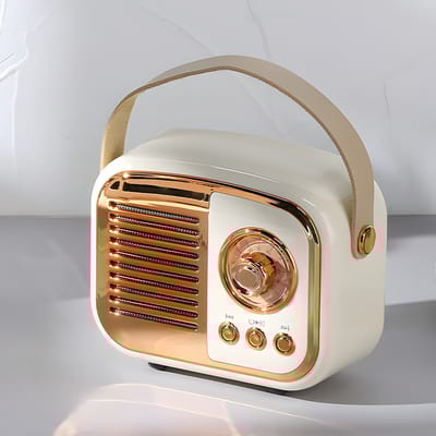 Creative Vintage Bluetooth Speaker – Portable & Rechargeable