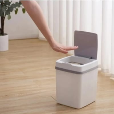 【Limited-time offer】 12L Intelligent Trash Can Automatic Sensor Dustbin Sensor LED Electric Waste Bin Home Rubbish Can For Kitchen Bathroom Garbage