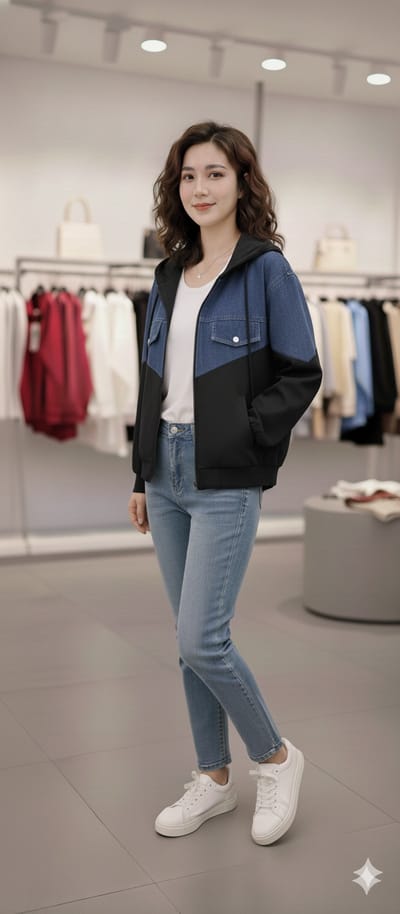 Ladies Stylish Denim Jacket (Copy) - Image 3