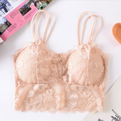 Flower lace Suspender Top Bra - Image 4