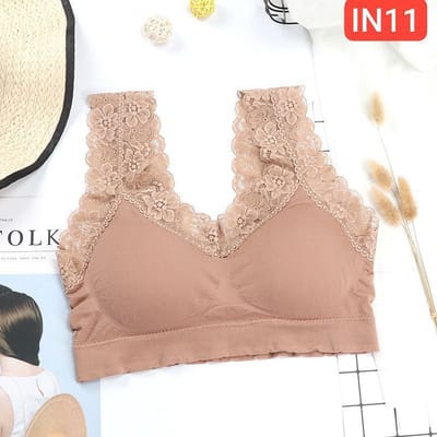 Shoulder Lace Flower Bra - Image 3