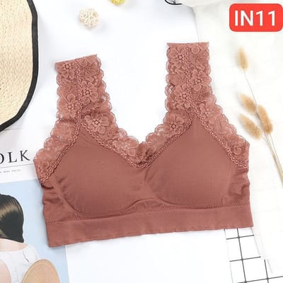 Shoulder Lace Flower Bra - Image 4