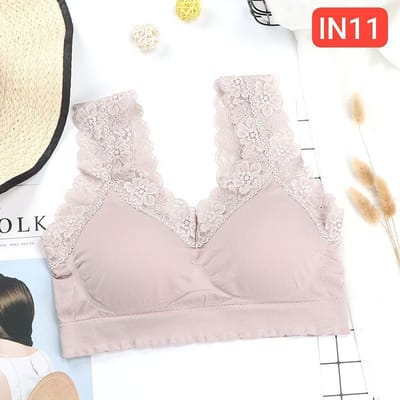 Shoulder Lace Flower Bra - Image 8