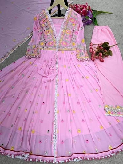 ইন্ডিয়ান গুজরাটি গাউন ফোর পিস - Image 3