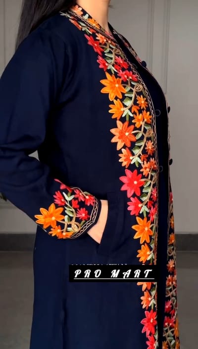 Navy Blue Koti Two Piece Set - Image 3