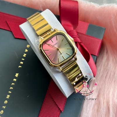 SKMEI || Rainbow Dial || Gold