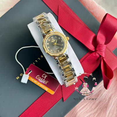 Caslex Original Brand || Stone Bezel || Grey Dial