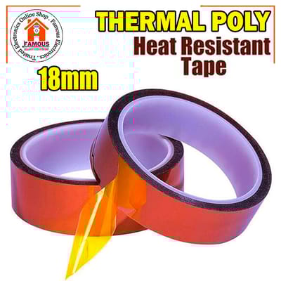 18mm 33M Kapton Tape | High Temperature Polyimide Heat Resistant Tape for Soldering & Electronics