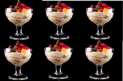 Crystal Glass Firni Set/Bati Set/Firni Bati Set-6 Pcs set -N007 Bati - Image 2