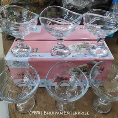 Crystal Glass Firni Set/Bati Set/Firni Bati Set-6 Pcs set -N007 Bati - Image 3