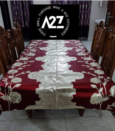 PVC plastic Soft dining Table cloth Mat Table Cover -84 '' by 55'' inches / 7 fit by 4.7 fit ( for 6 chiar table ) - Image 2