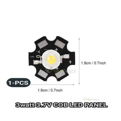 3.7V 3W Lamp Bead, LED Chip Light Small for Flashlight Light Bead for DIY Lamp Lamp Accessory