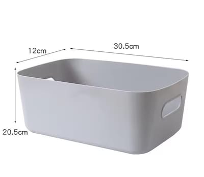 Plastic Baskets for Bathroom, Kitchen and Office Storage - Sleek Modern Design Box for Home Storage and Organisation