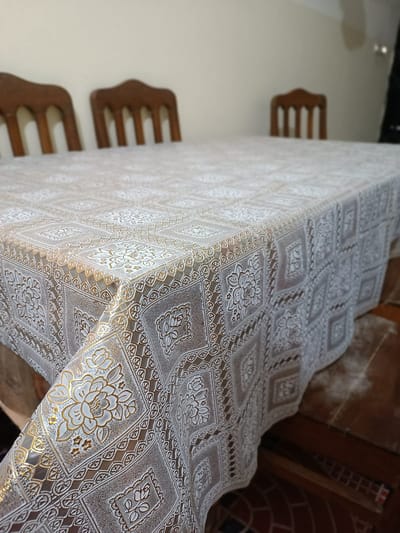 PVC Bronzing Gold Tablecloth -84X4.5 inche-lira.2 - Image 3