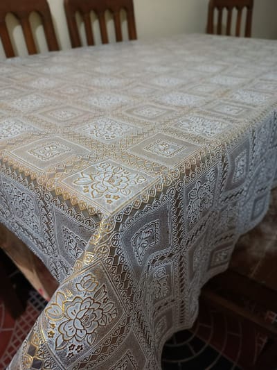 PVC Bronzing Gold Tablecloth -84X4.5 inche-lira.2 - Image 4
