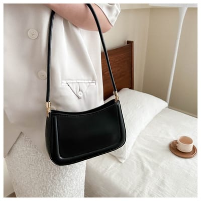 Solid soft mini shoulder bag