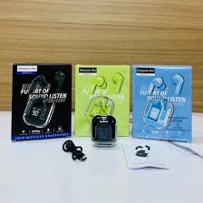Ultra Pods Pro Bluetooth Earbuds With Display Transparent TWS