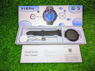V16 Pro Smart watch (Round Shape) - স্টাইল, স্মার্টনেস আর হেলথ ট্র্যাকিং একসাথে!