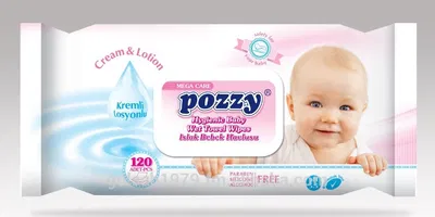 pozzy baby wet Towel wipes 120 pcs