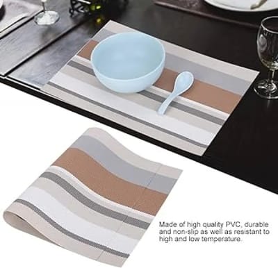 6 Pcs Placemat  PVC Dining Table Mat Plate Pads-12X18 inch - Image 5