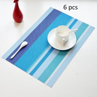 6 Pcs Placemat  PVC Dining Table Mat Plate Pads-12X18 inch - Image 2