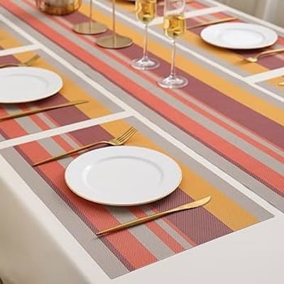 6 Pcs Placemat  PVC Dining Table Mat Plate Pads-12X18 inch - Image 4