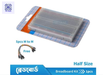 Breadboard Medium Solderless PCB Bread Board Universal Prototype for Test Develop DIY for Arduino (MB102) 8.2X5.4 CM 400 Holes
