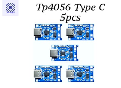5pcs TP4056 Type-c USB 5V 1A 18650 Lithium Battery Charger Module Charging Board with Dual Protection Functions