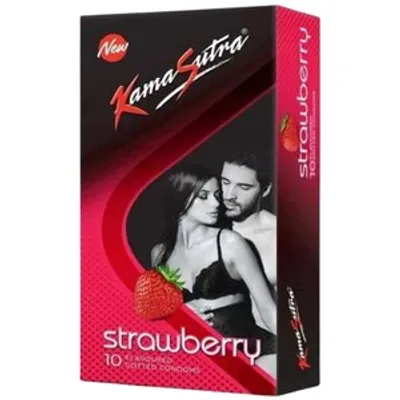 Kamasutra Strawberry Flavored Dotted Condoms