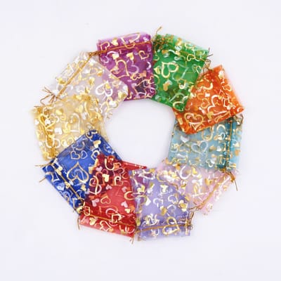 13x18cm Big Size Heart Shaped Gift Pouch bag 5x7inc