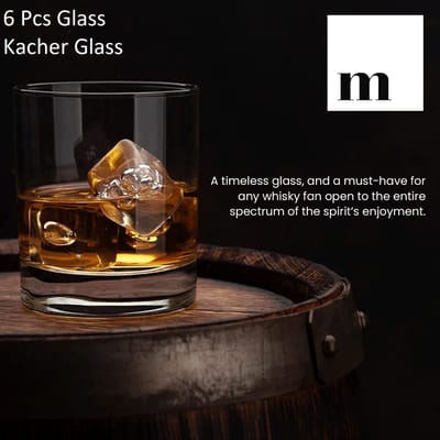 রাউন্ড শেইপ ডিজাইন কাচের শরবত গ্লাস-৬ পিছ 250ML #21 - Image 1