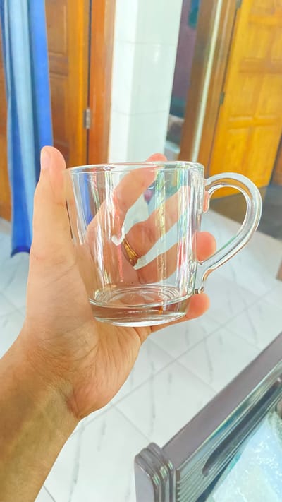 মগ ডিজাইন কাচের চায়ের কাপ সেট -৬ পিছ 200ML #116 - Image 2