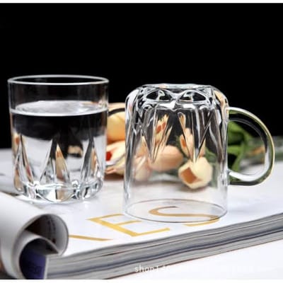 ৬ পিছ মগ ডিজাইন কাচের চায়ের কাপ সেট-২২০ মি.লি #77 - Image 2