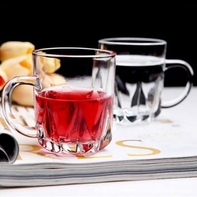 ৬ পিছ মগ ডিজাইন কাচের চায়ের কাপ সেট-২২০ মি.লি #77 - Image 3