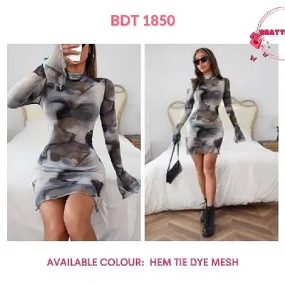 Hem Tie Dye Mesh