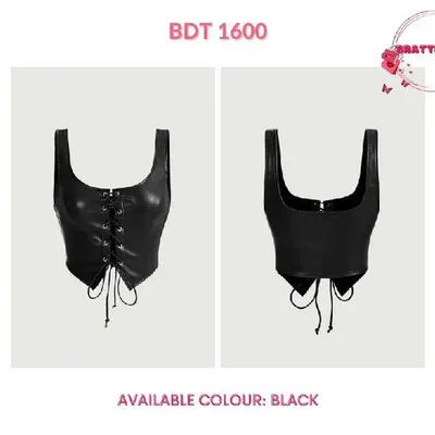 Black Leather Corset