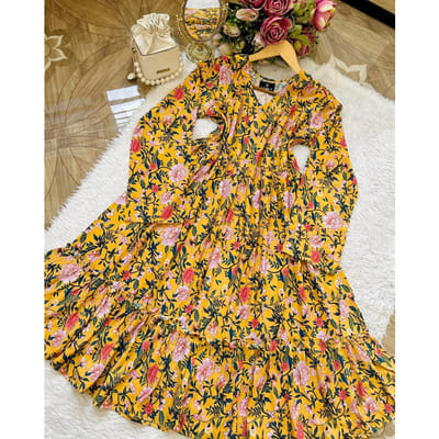 Yellow Floral gown