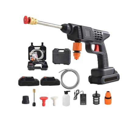 High-Pressure Car Wash Spray Gun Machine with Rechargeable 2 Batteries