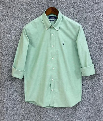 Ralph Lauren polo Slim Fit Mint Green Oxford Solid Shirt