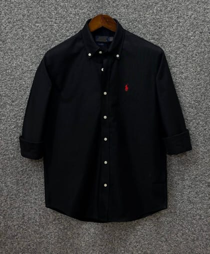 Polo Ralph Lauren Classic Black Slim Fit Oxford Shirt