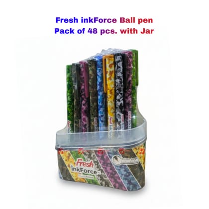 Fresh inkForce Ball pen Pack of 48 pcs with Jar or 12pcs