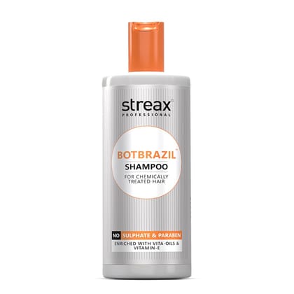 Streax Professional BotBrazil Paraben-Free Shampoo for Chemically Treated Hair (300 ml)