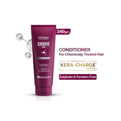 Streax Professional Canvo Line Conditioner Keratin-Treated & Straightened Hair 240g