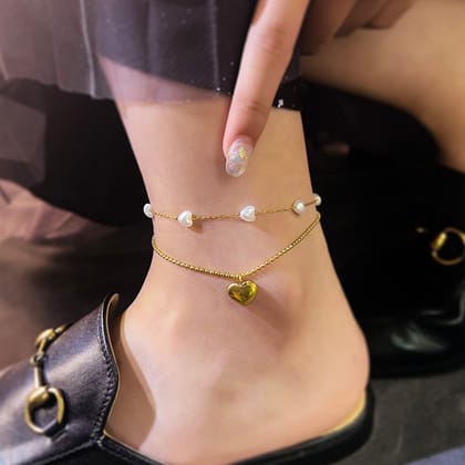 Love pearl anklet
