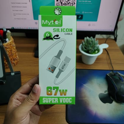 Mytel 67w Silicon Fast Charging Cable Data Cable