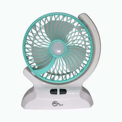 ABjak 2518 Rechargeable Mini Table Fan with LED Light