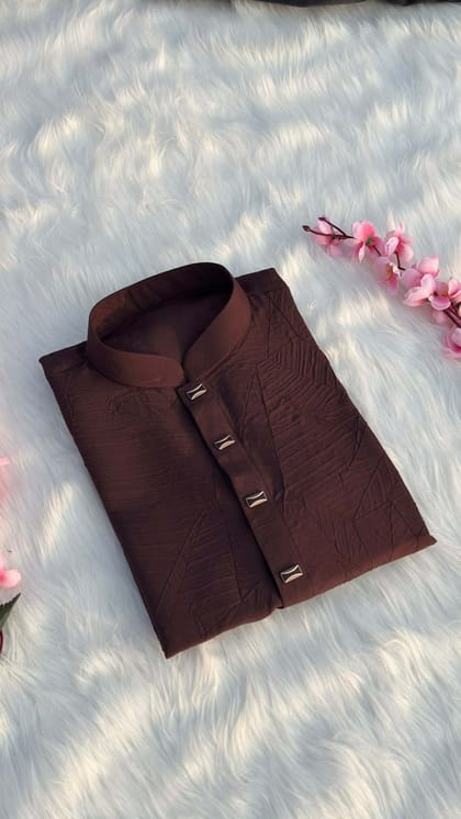 Elite Popcorn Fabric Panjabi